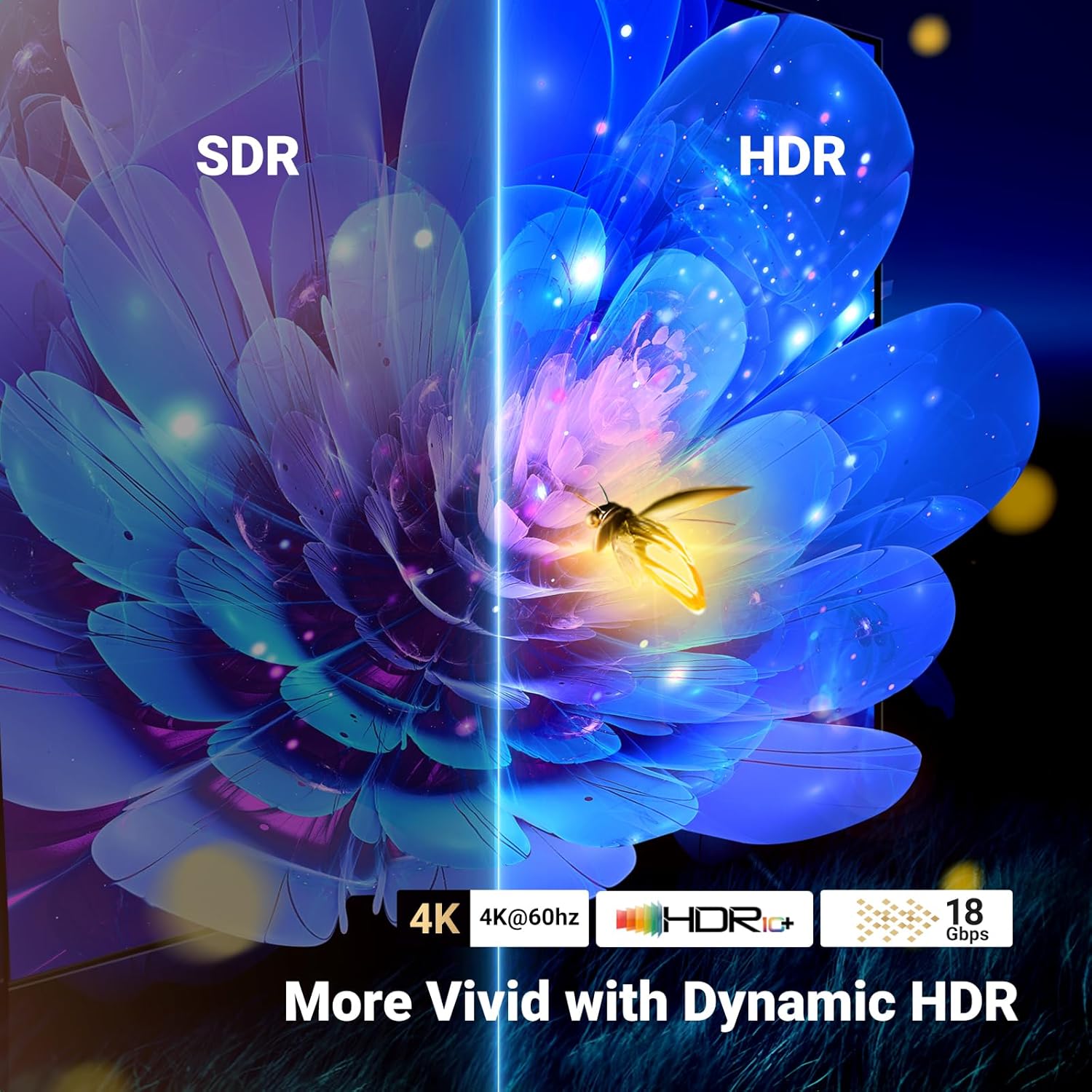 UGREEN HDMI Switch 2 In 1 Out Bi-Directional HDMI Splitter 4K@60Hz Full HD 1080P 3D Compatible TV Monitor Projector Display 50966 Ugreen