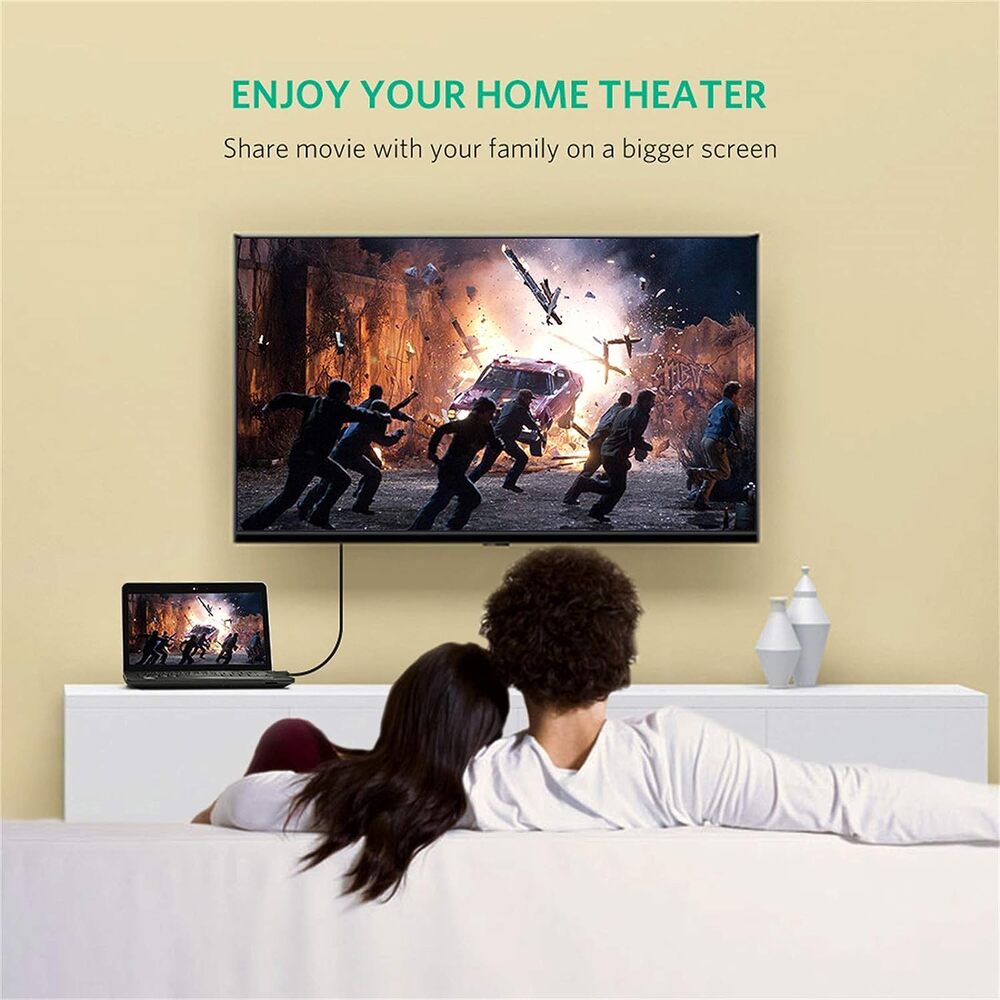 UGREEN 1M DisplayPort 1.2 Cable Male to Male 4K HD Audio Video Gold-Plated Locking HDTV Monitor Graphics Card Projector 10244 Ugreen