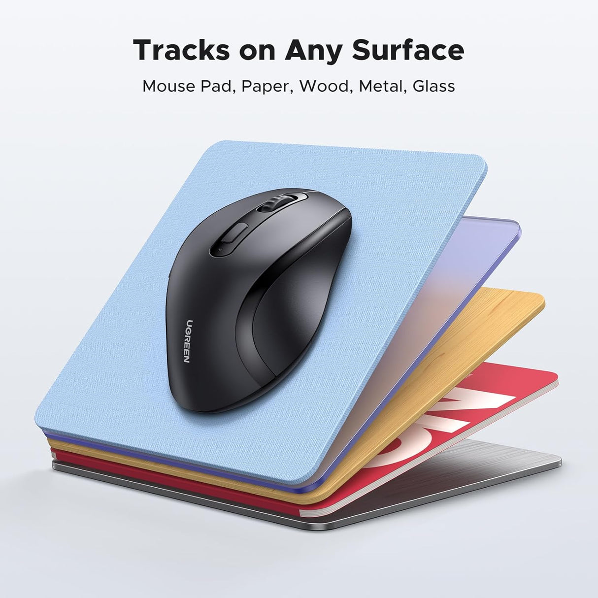 UGREEN 2.4G Wireless Mouse 1600 DPI 6 Button Nano Receiver 3 Adjustable DPI PC Laptop iMac MacBook Microsoft Pro (45012) Ugreen