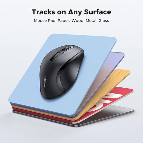 UGREEN 2.4G Wireless Mouse 1600 DPI 6 Button Nano Receiver 3 Adjustable DPI PC Laptop iMac MacBook Microsoft Pro (45012) Ugreen