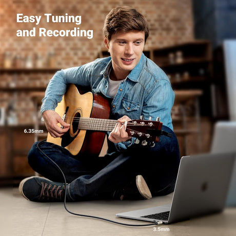 UGREEN 3.5mm to 6.35mm Audio Cable 1M Male TRS Instrument Cable 24K Gold Plated Professional Audio Equipment 10625 Ugreen