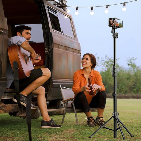 UGREEN 67" Cell Phone Selfie Stick Tripod Bluetooth Remote Travel Lightweight Stand Live Streaming Video Smartphone (15609) Ugreen