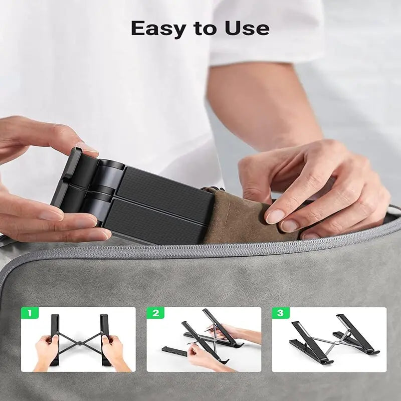 UGREEN USB C Laptop Docking Station 4 Level Adjustable Foldable Portable Desktop Stand Ergonomic Laptop Riser (80551) Ugreen