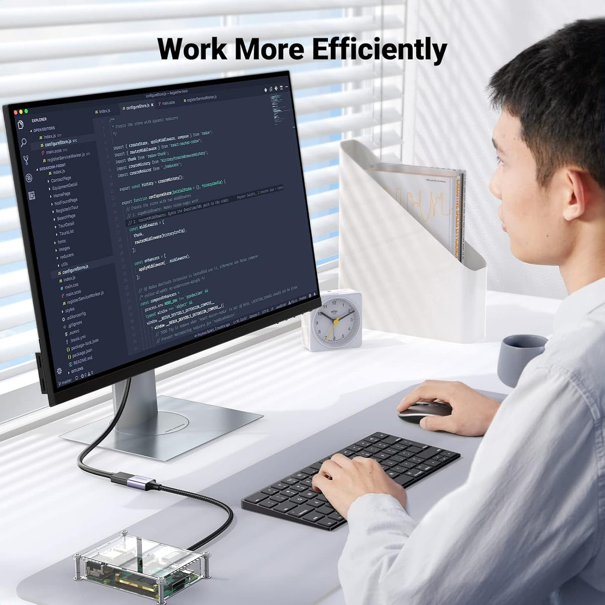 UGREEN 0.25M 4K@60Hz Micro HDMI Male to HDMI Female Adapter Nylon Braided Support 3D Compatible with Hero 7 Raspberry Pi 4 Camera(10553)