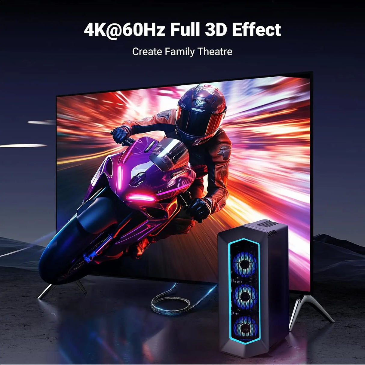 UGREEN 1M 4K 60Hz Active DisplayPort to HDMI Cable 2K@144Hz 1080P@240Hz Aluminum Braided Monitor Projector Dell HP 15773 Ugreen