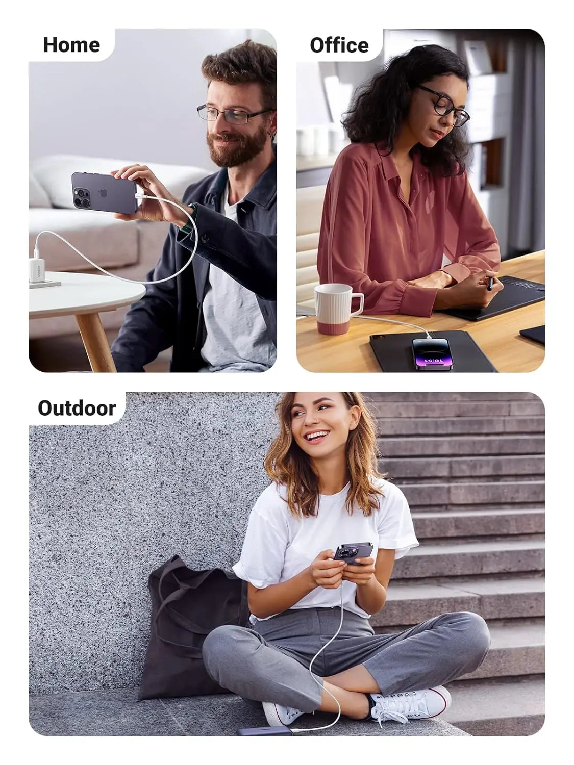 UGREEN USB-C to Lightning Cable 1M MFi-Certified PD Charging Rubber Shell iPhone Xs Max XR X 8 iPad Pro Air MacBook (10493)