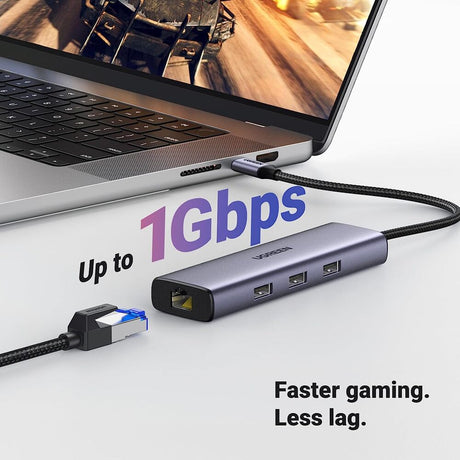 UGREEN 6-in-1 USB-C Multiport Docking Station 1000Mbps Ethernet 4K HDMI 100W PD 3x USB-A 3.0 MacBook iPad Pro Surface Laptop 15598 Ugreen