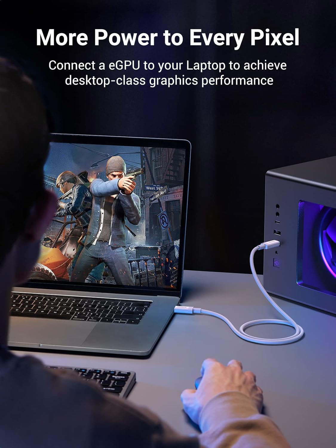 UGREEN USB 4.0 Cable 0.8M 100W USB C to USB C 40Gbps Data Transfer 8K Video PD Fast Charging MacBook iPad Dell XPS (40113) Ugreen