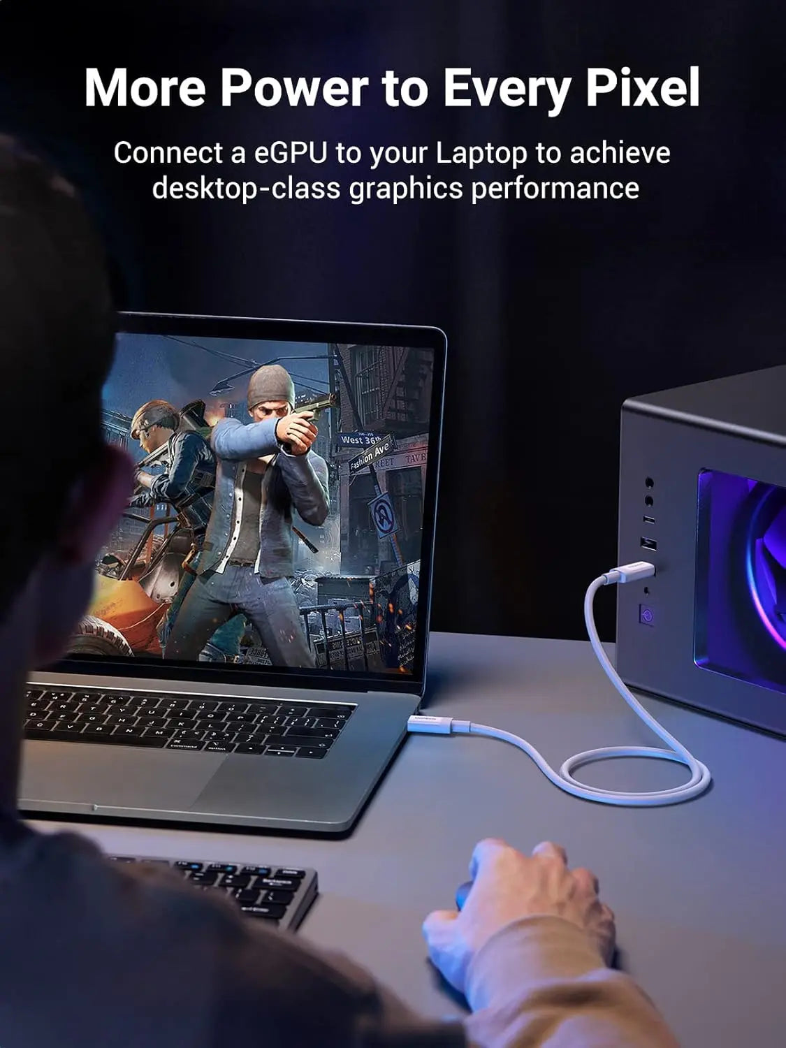 UGREEN USB 4.0 Cable 0.8M 100W USB C to USB C 40Gbps Data Transfer 8K Video PD Fast Charging MacBook iPad Dell XPS (40113) Ugreen