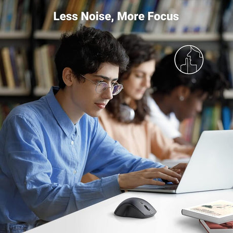 UGREEN Ergonomic Silent 2.4GHz Wireless Bluetooth 5.0 Optical Mouse USB Receiver 4000 DPI Mac PC Laptop Tablet (90395) Ugreen