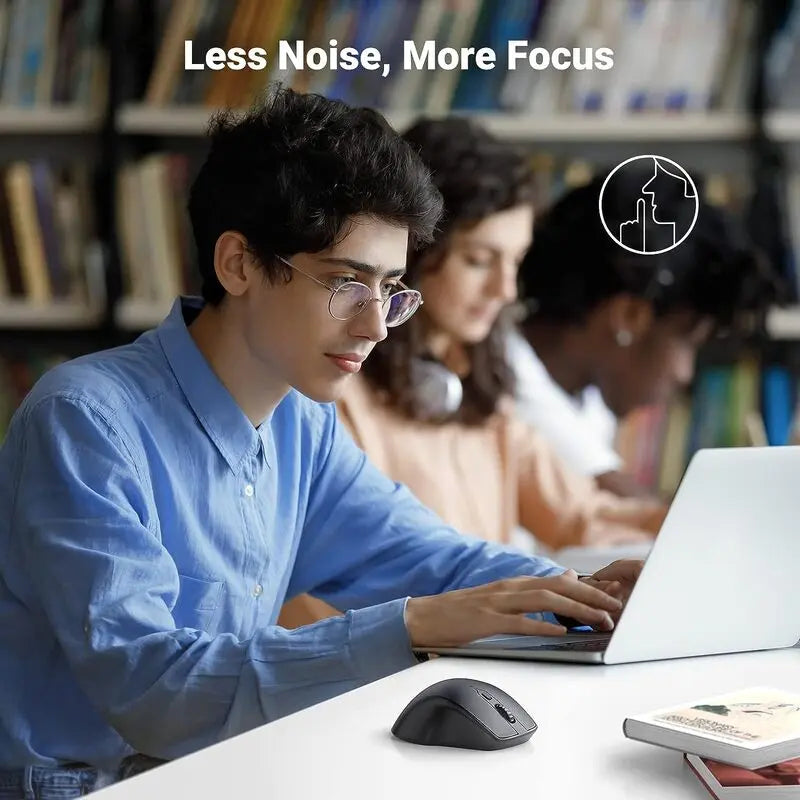 UGREEN Ergonomic Silent 2.4GHz Wireless Bluetooth 5.0 Optical Mouse USB Receiver 4000 DPI Mac PC Laptop Tablet (90395) Ugreen