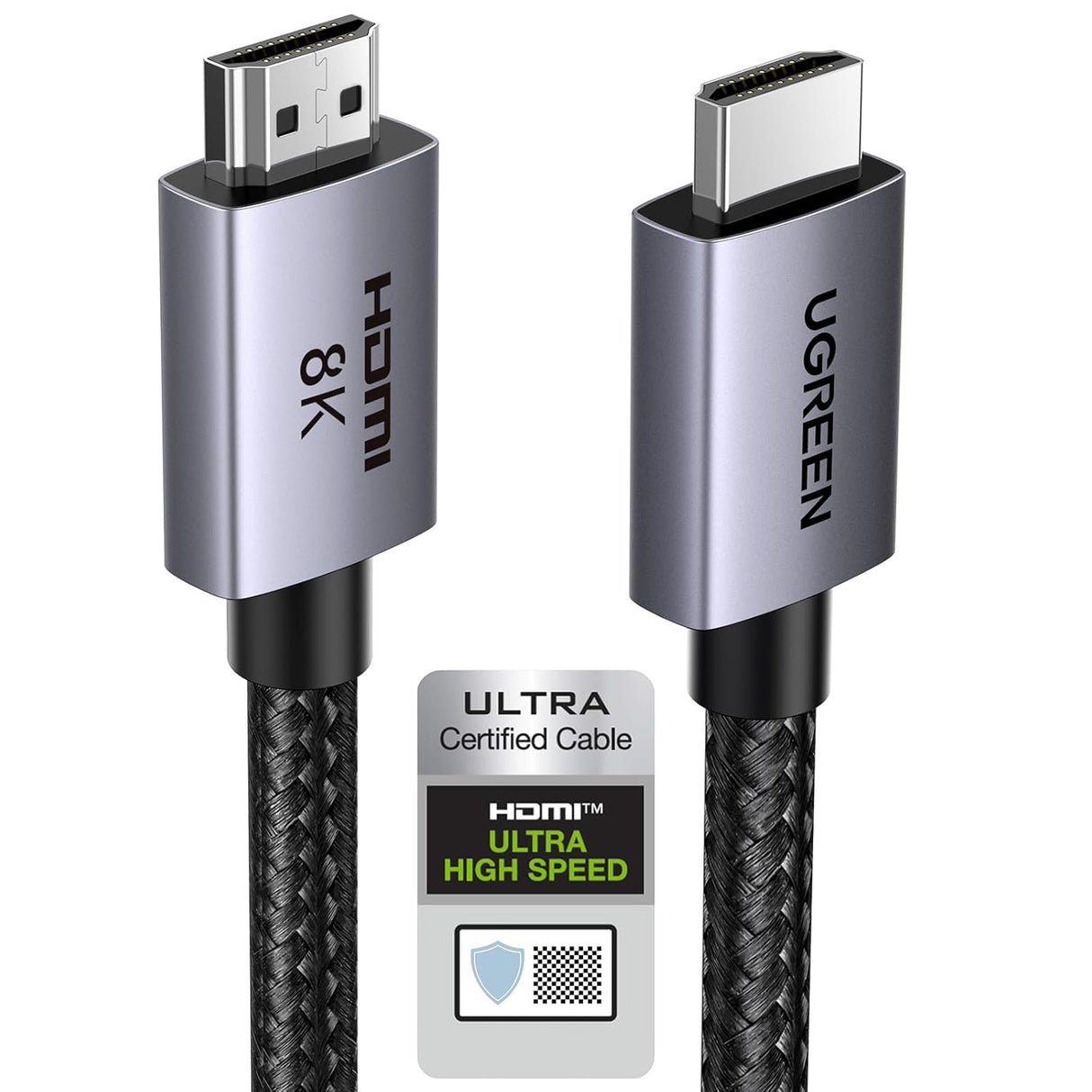 UGREEN 2M HDMI 2.1 8K Cable 48Gbps Ultra High Speed Cord 4K240Hz/8K60Hz Support Dynamic HDR eARC Dolby Atmos HDCP Compatible (25910)