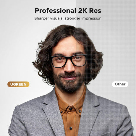 UGREEN 2K Webcam PC Ultra HD 1080P Streaming Camera Dual Microphone Autofocus Low Light USB Plug Play Computer Web Cam (75330) Ugreen