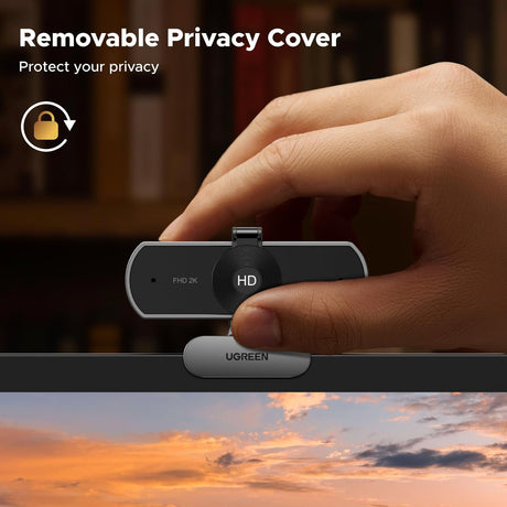 UGREEN 2K Webcam PC Ultra HD 1080P Streaming Camera Dual Microphone Autofocus Low Light USB Plug Play Computer Web Cam (75330) Ugreen