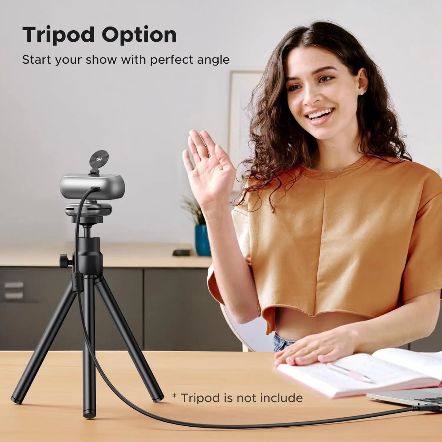 UGREEN 2K Webcam PC Ultra HD 1080P Streaming Camera Dual Microphone Autofocus Low Light USB Plug Play Computer Web Cam (75330)