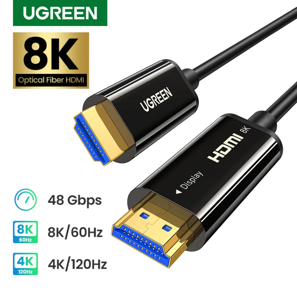 UGREEN HDMI 2.1 Fiber Optic Cable 10M 8K@60Hz 48Gbps HDR Dolby Vision eARC Dynamic HDR PS5 Xbox Series X HDTV (80406) Ugreen