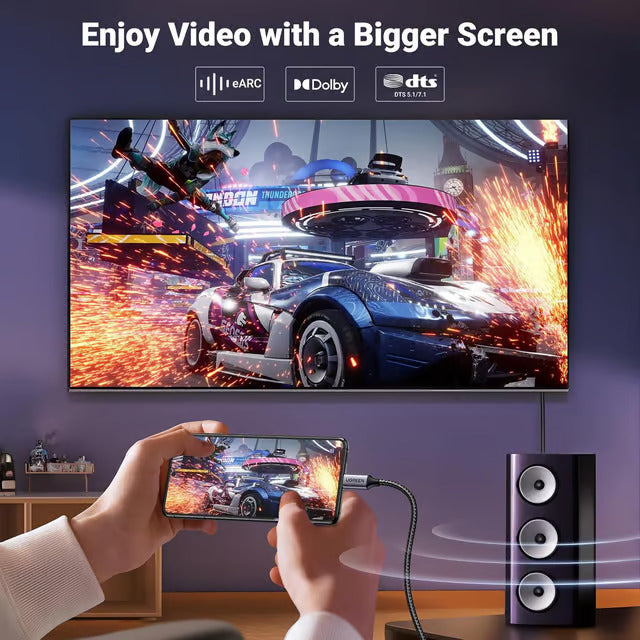 UGREEN 8K@60Hz Unidirectional USB C to DisplayPort 1.4 Cable 2M 4K 240Hz Type C Thunderbolt 4/3 to Dp Cord 32.4Gbps Compatible with iPhone 16/15, MacBook Pro/Air, iPad, Mac Mini, Galaxy, XPS 25158 Ugreen