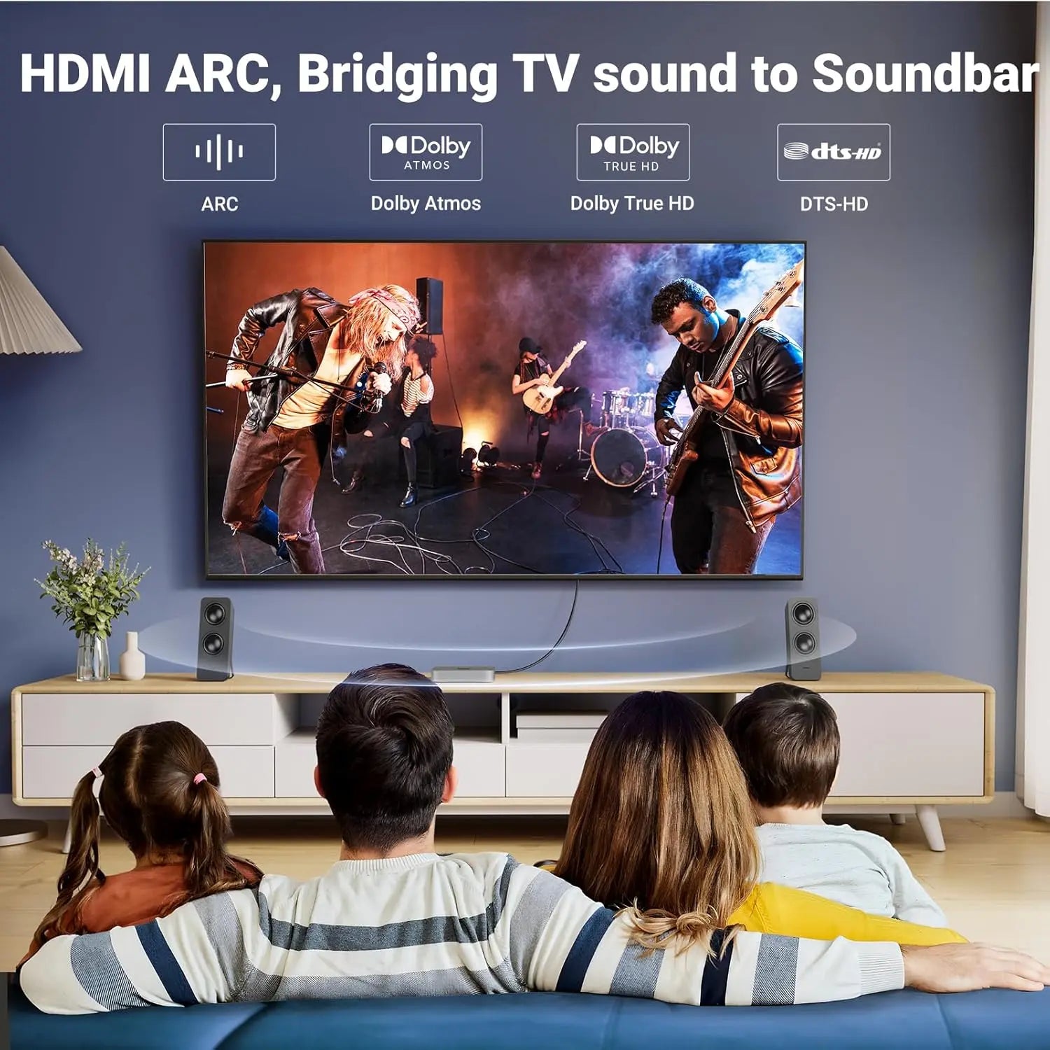UGREEN 5M 4K@60Hz Braided HDMI 2.0 Cable Male to Male Round 18Gbps Ethernet 3D UHD TV Monitor Xbox PS5 PS4 Blu-ray Gold 40412