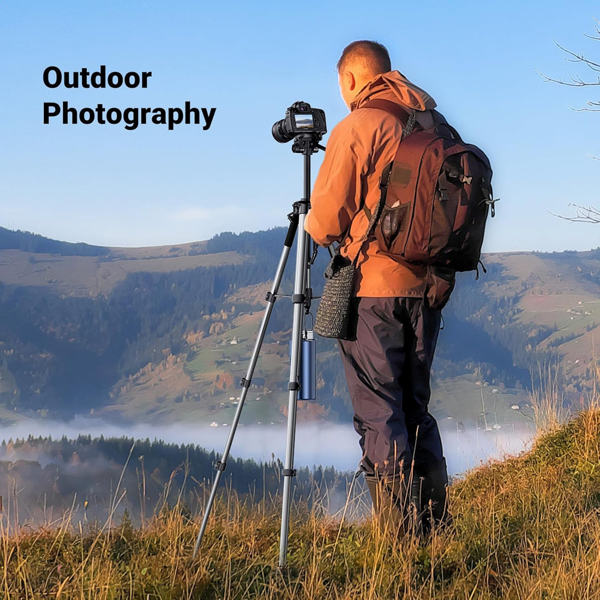 UGREEN Camera Tripod Adjustable 53.5-175cm Aluminum Travel Tripod 3-Way Pan Head Phone Holder DSLR iPhone Android 15187 - Ugreen India