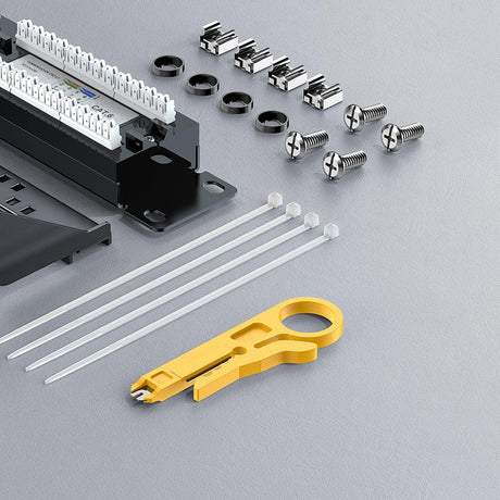 UGREEN Cat6 Patch Panel 24-Port 1U Rack Mount UTP Ethernet Network Panel RJ45 LAN Cable Data Center Server Office (70423) - Ugreen India