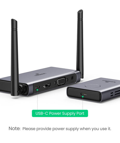 UGREEN 50M Wireless HDMI VGA Extender Transmitter Receiver 1080P 60Hz 5GHz Long Range Display Adapter Kit 50633A Ugreen