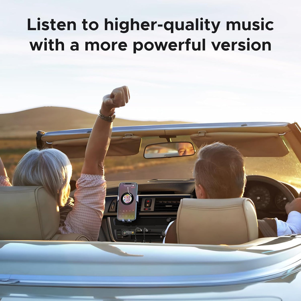 UGREEN Aux to Bluetooth 6.0 Car Adapter with LDAC, 3.5mm Aux Adapter for Car Built-in Microphone, Car Bluetooth Audio Receiver for Hands-Free Calls Compatible with Car Speaker & Home Audio (85428)