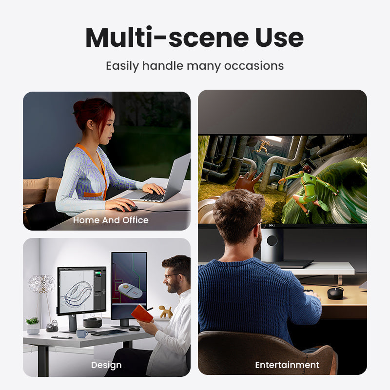 GREEN USB Wired Optical Mouse 3 Button 1200DPI 1.5M Cable Computer Mouse Laptop Desktop PC Gaming Office Mouse 90789 Ugreen