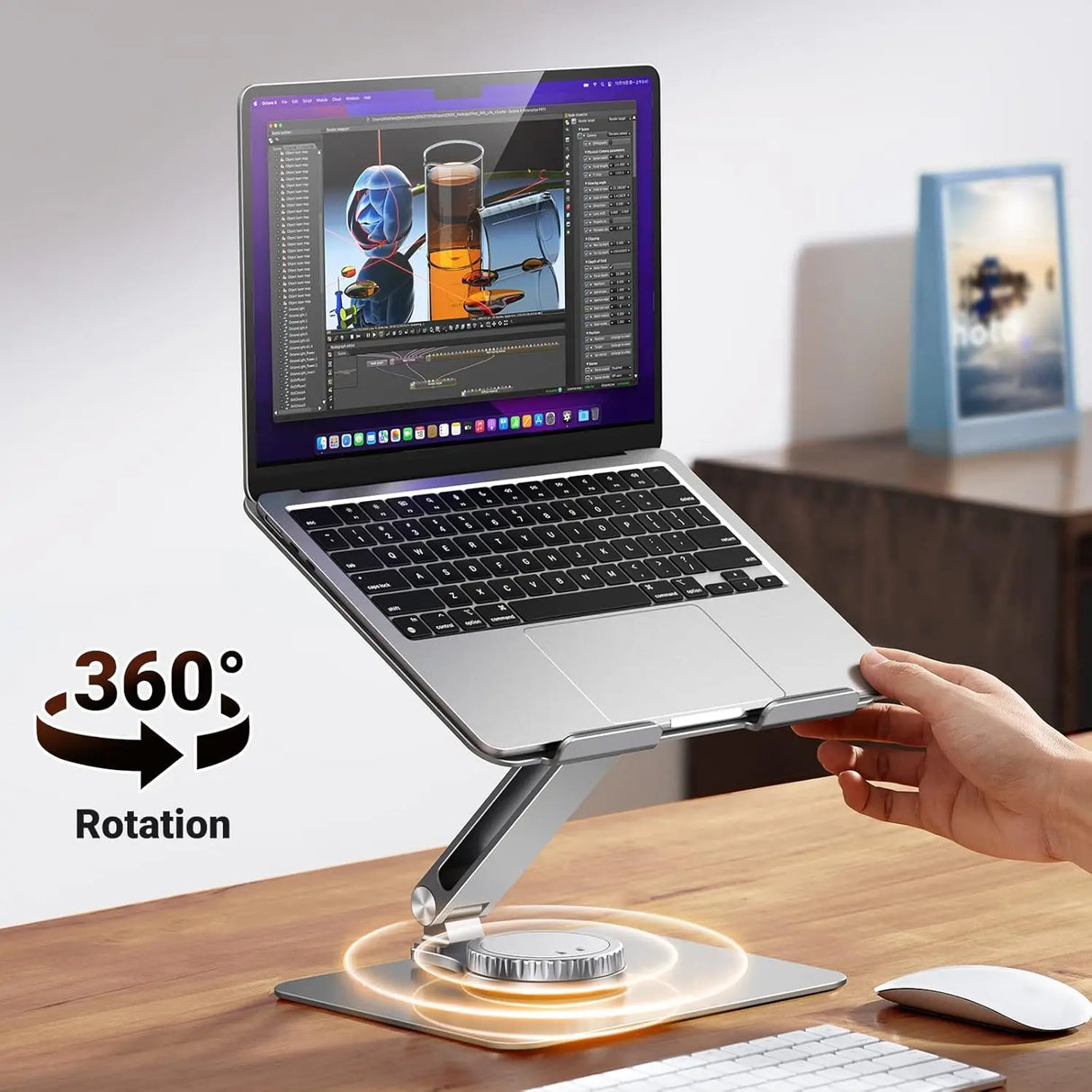 UGREEN 17.3 Inch Laptop Stand Adjustable Foldable Aluminum Ergonomic Riser MacBook Dell HP Lenovo ASUS Notebook 90849 Ugreen
