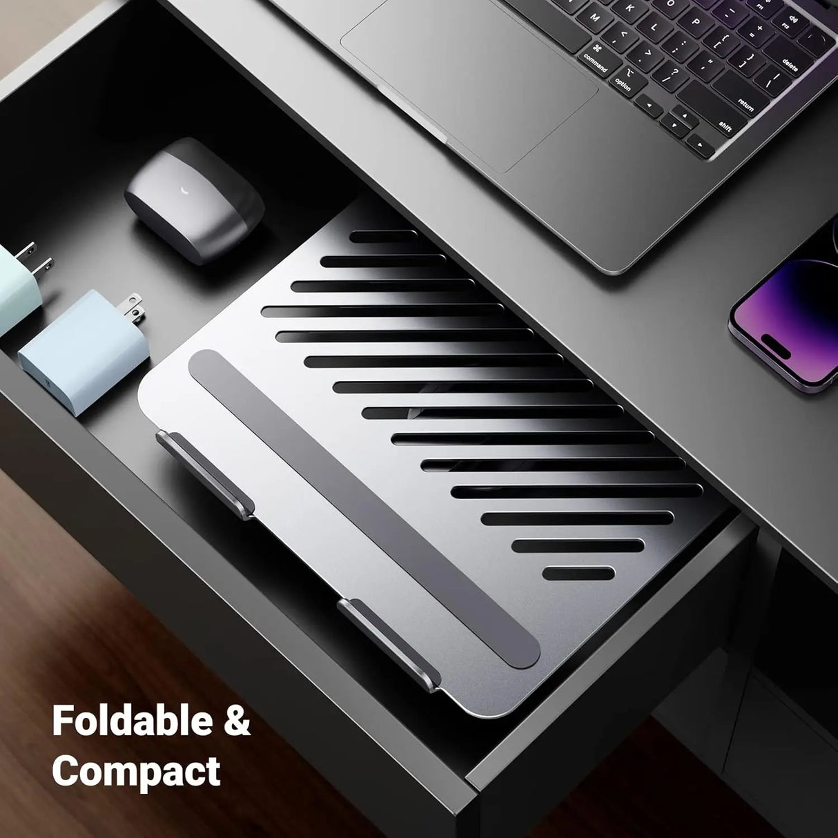 UGREEN 17.3 Inch Laptop Stand Adjustable Foldable Aluminum Ergonomic Riser MacBook Dell HP Lenovo ASUS Notebook 90849 Ugreen