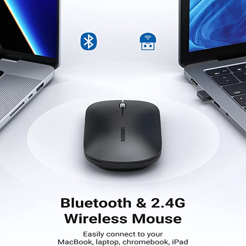 UGREEN 2.4G Silent Wireless Bluetooth 5.0 Optical Mouse USB Receiver 4000 DPI PC Laptop Chromebook MacBook Starry (90531) Ugreen