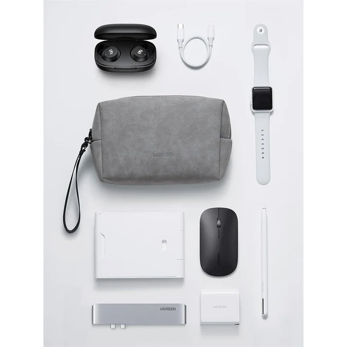 UGREEN 80520 Electronics Accessories Storage Bag with Lanyard (Gray)