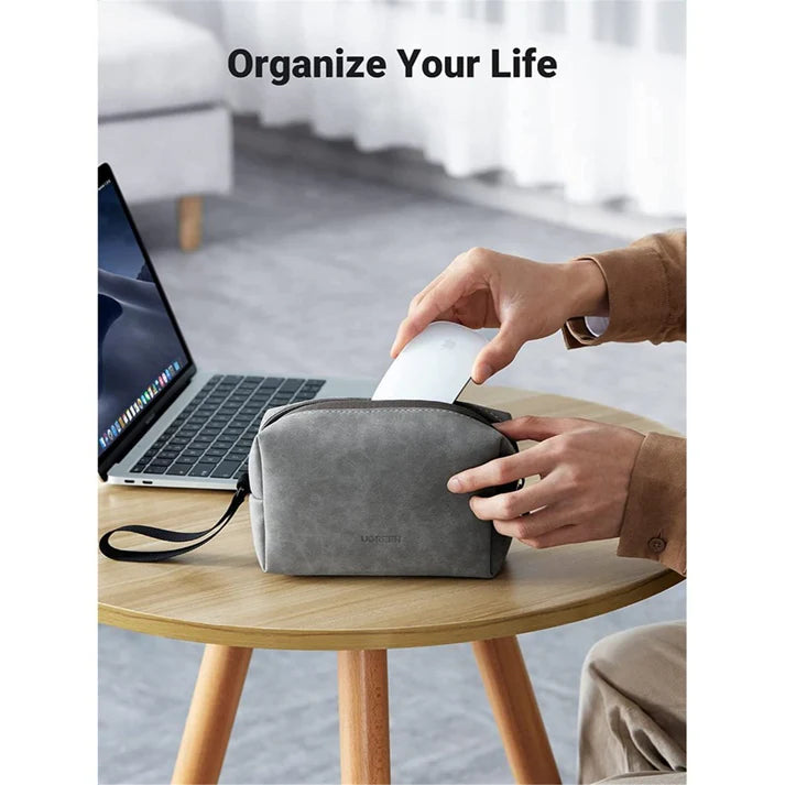 UGREEN 80520 Electronics Accessories Storage Bag with Lanyard (Gray)