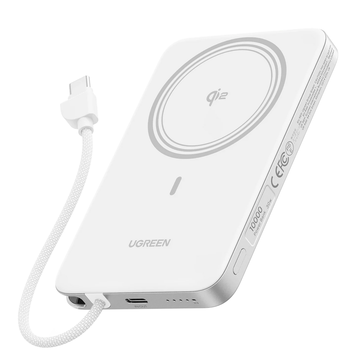 UGREEN MagFlow Air Magnetic Power Bank 10000mAh 15W Lunar White (75983)