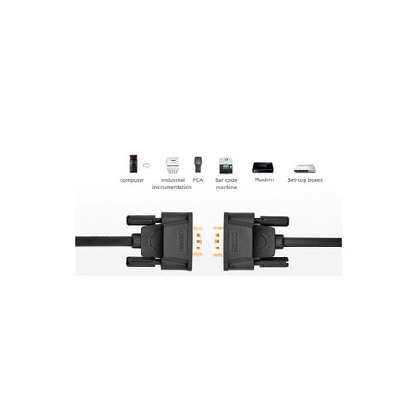 Ugreen 1.5m DB9 RS232 Female To Female Adapter Cable Connects your computer to device with RS-232 compatible (COM port) interface(20149) Ugreen