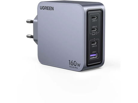 UGREEN Nexode Pro 160W GaN Charger 4-Port Desktop Station 3 USB-C 1 USB-A with Cable MacBook Pro iPhone 15 iPad 25877 Ugreen