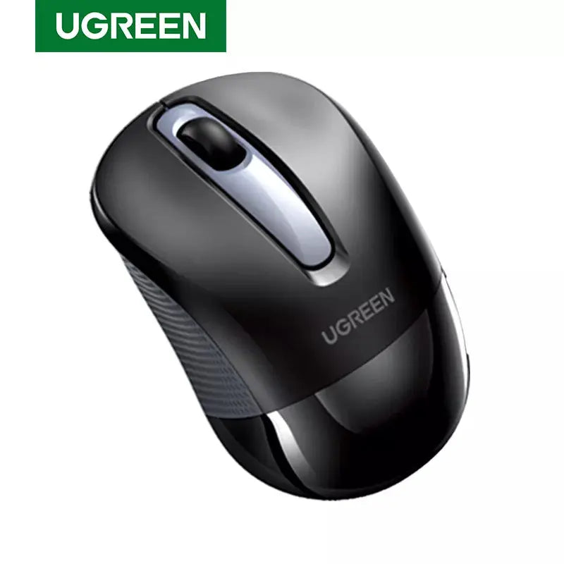 UGREEN 2.4G Silent Wireless Optical Mouse Metal Scroll USB Receiver 2400 DPI PC Laptop Computer Chromebook MacBook (90371) Ugreen
