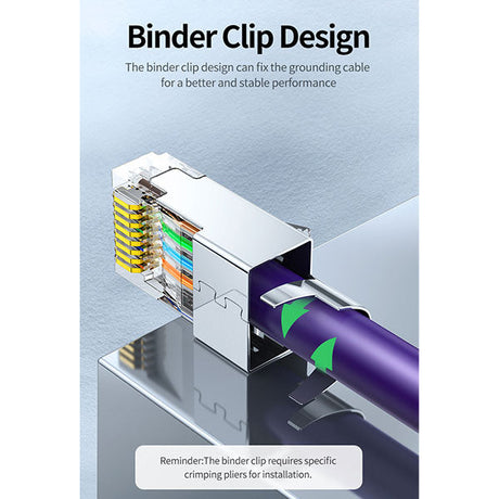 UGREEN Cat 7 Shielded Modular Plugs Gold Plated 50U Pack of 10 RJ45 Connectors High Speed Ethernet Cable Network (50634) Ugreen