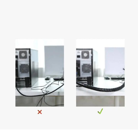 UGREEN Cable Management Sleeve 1.5M Wire Organizer Tube Cord Protector for Home Office Computer TV Setup Black Flexible (30818) Ugreen