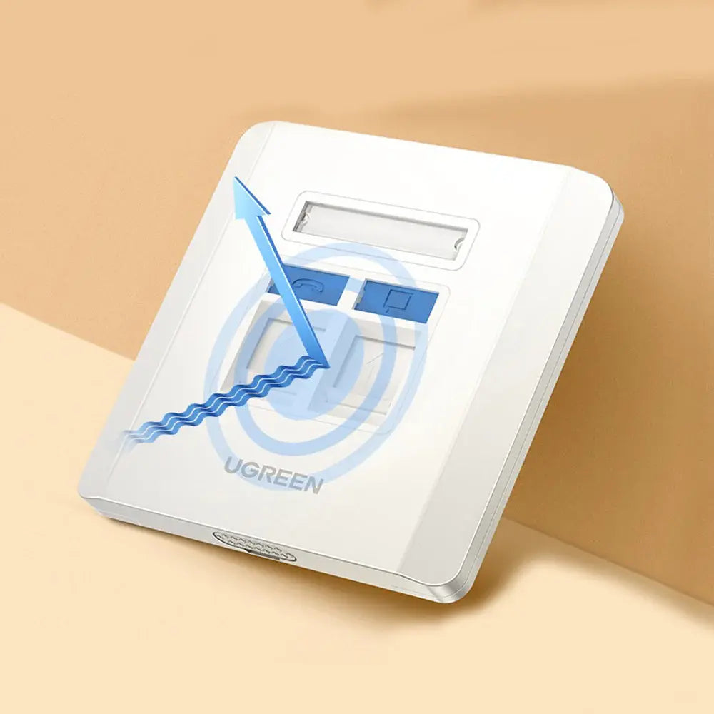 UGREEN Dual Port Wall Plate 2-Port Keystone Faceplate Standard RJ45 Cat6 Cat5e Ethernet Audio Video HDMI Jack Home (80182) Ugreen