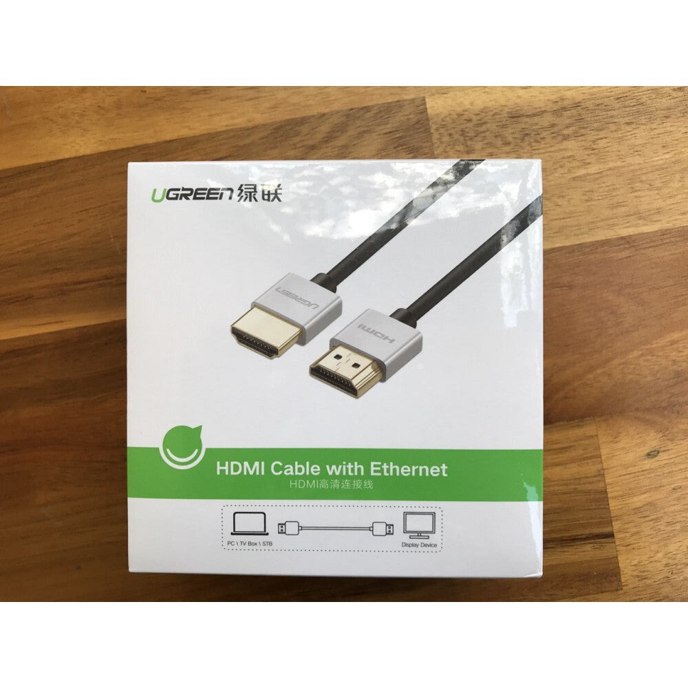 UGREEN 1M HDMI 2.0 Cable Male to Male Zinc Alloy 4K@60Hz 18Gbps HDR 3D Ethernet PS5 PS4 Xbox Nintendo Switch Apple TV Silver 30476 Ugreen