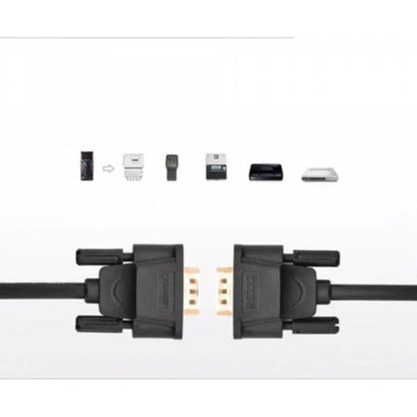 UGREEN 1.5M DB9 RS232 Male to Male Cable Serial Port Adapter Computer COM Port Connection Industrial Equipment 20153 Ugreen