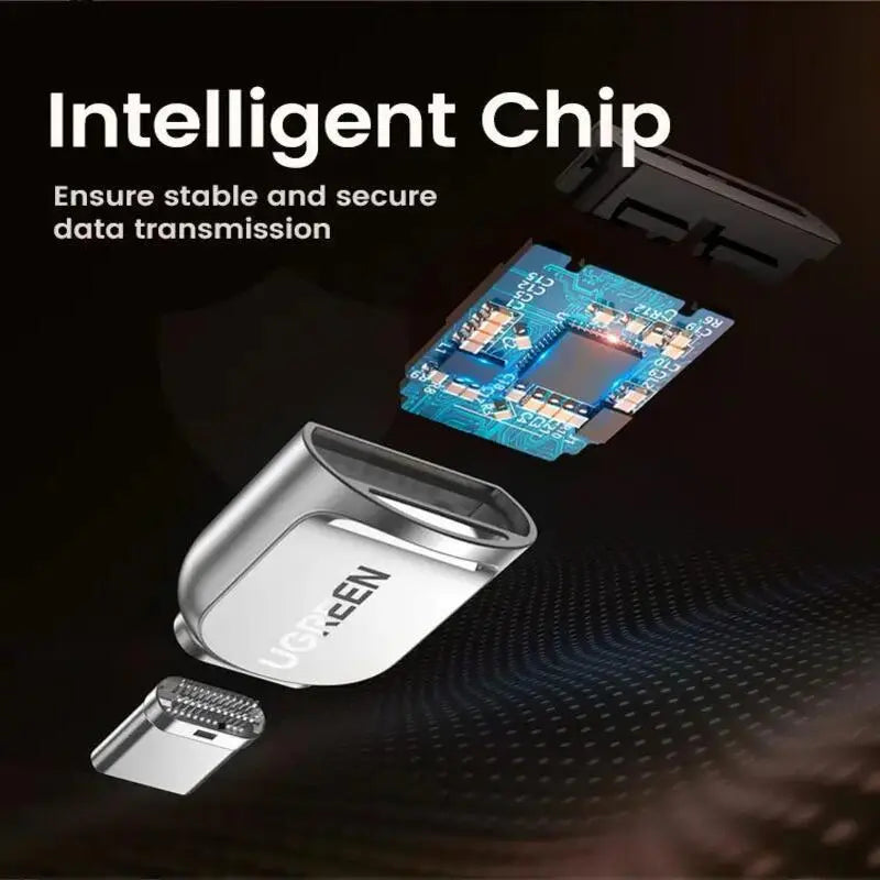 UGREEN USB-C Micro SD Card Reader OTG TF Adapter Zinc Alloy Android iPadOS Windows MacOS Linux Silver (15513) Ugreen
