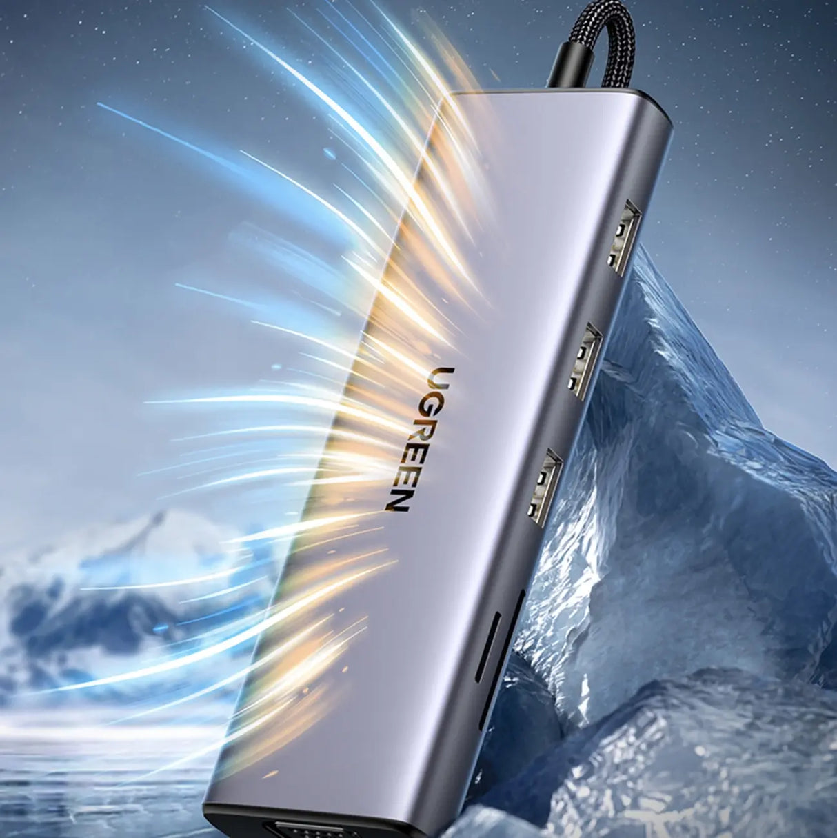 UGREEN 9-in-1 USB-C Docking Station 4K HDMI 100W PD 5Gbps USB 3.0 SD/TF Gigabit Ethernet Audio MacBook Windows Chromebook 15600 Ugreen