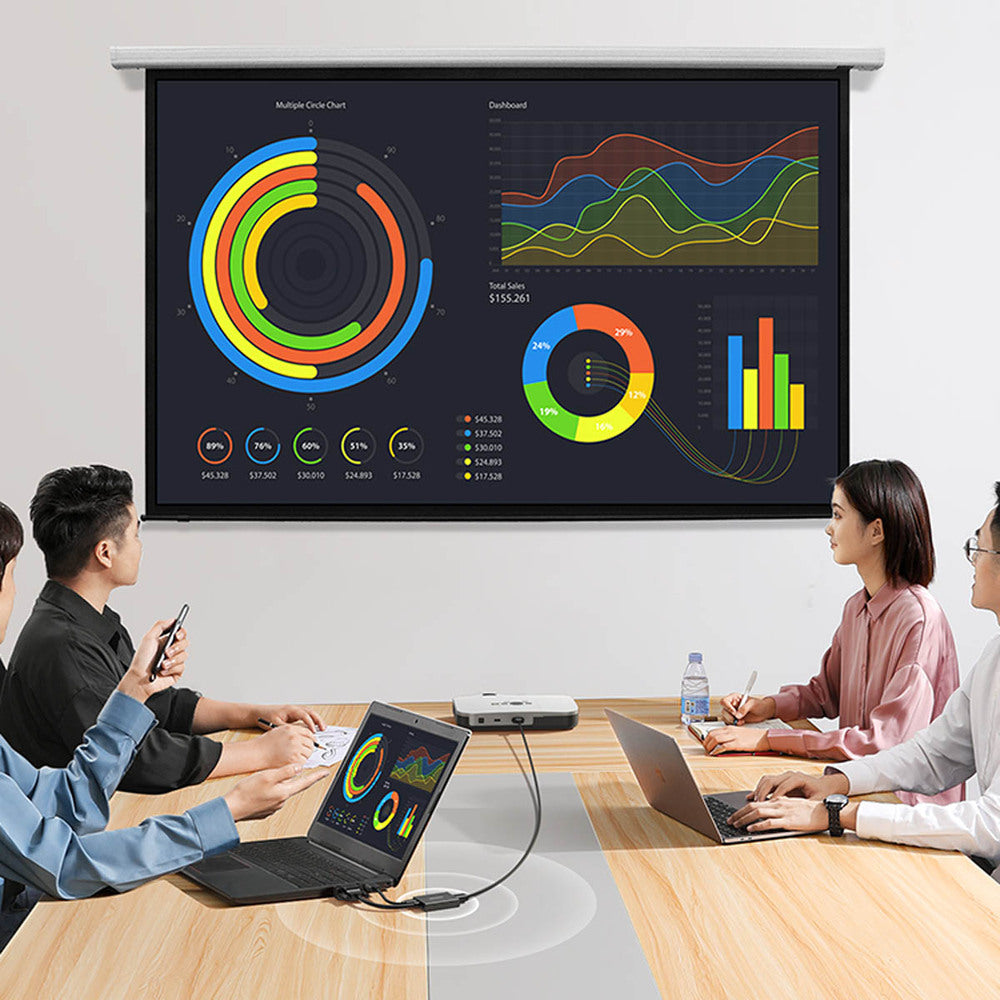 UGREEN VGA to HDMI Converter Adapter Male to Female 1080P 60Hz Video Audio Sync USB-C Power 3.5mm Audio Cable 1M (50945) Ugreen