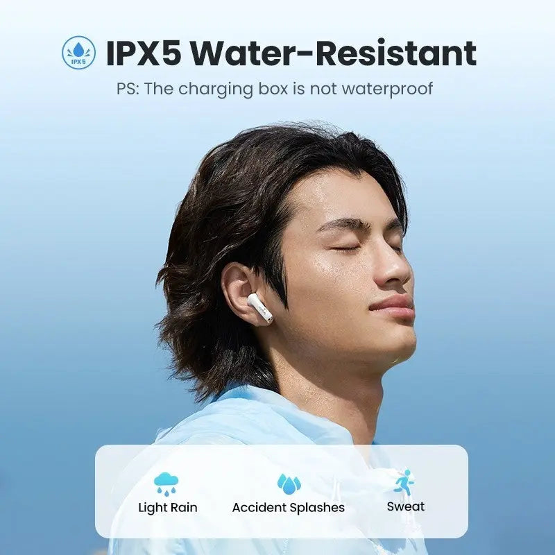 UGREEN HiTune H5 True Wireless Bluetooth 5.3 Active Noise Cancelling Earbuds 26H Battery 13.6mm Drivers White 15612 Ugreen