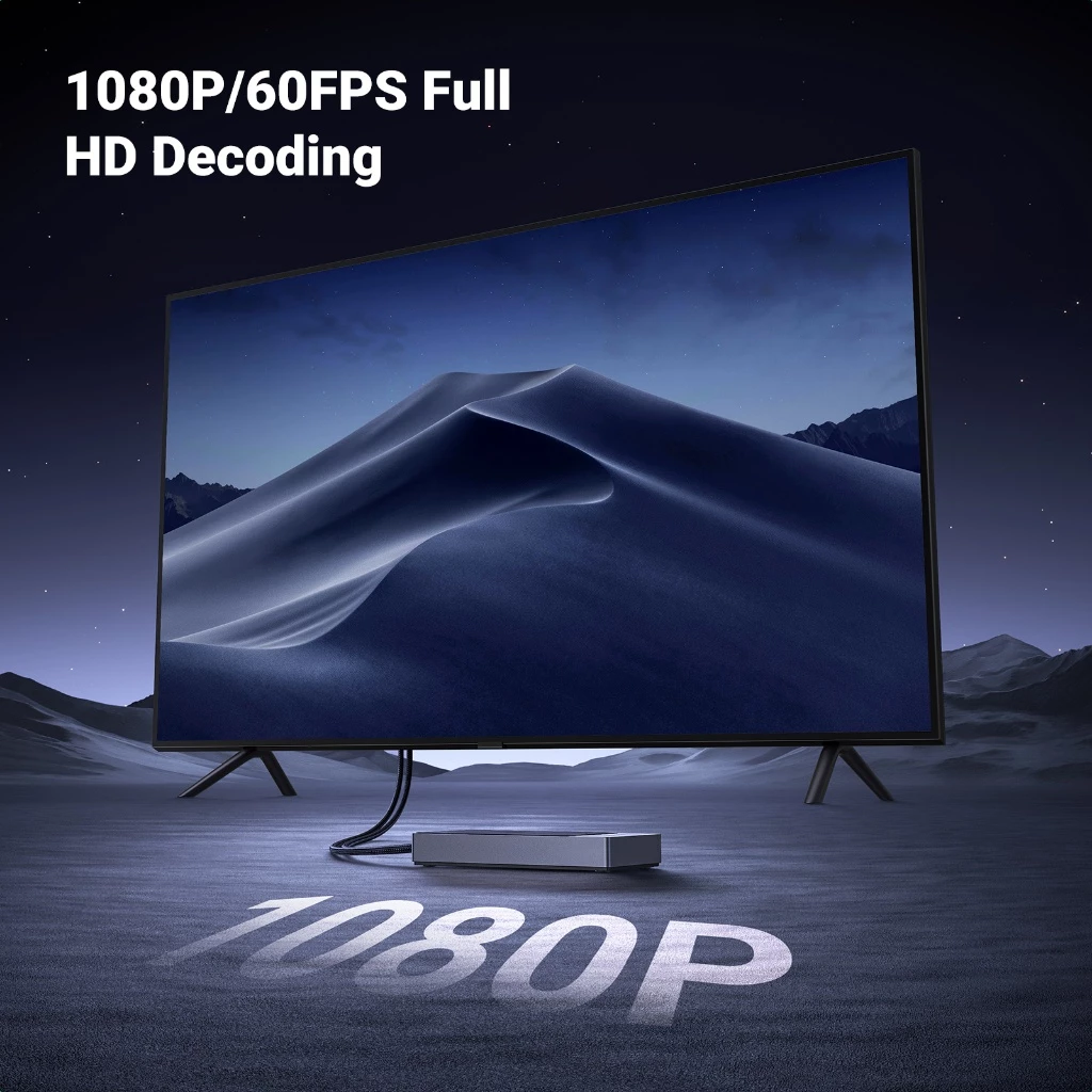 UGREEN Wireless HDMI Transmitter Receiver USB-C DP Protocol 1080P 60Hz 5G WiFi Computer Laptop TV Camera 98FT 30M (35031A) Ugreen