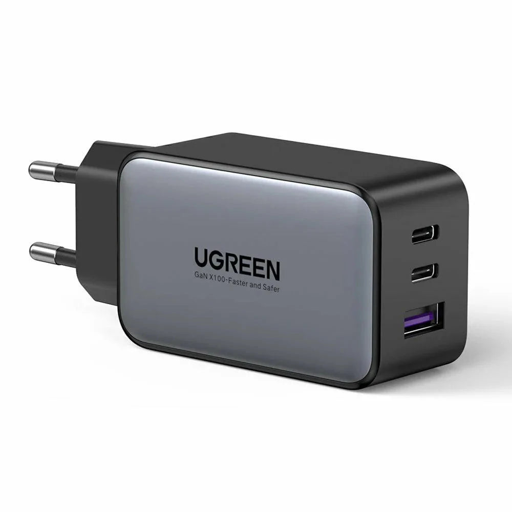 UGREEN 65W 3-Port 2C1A USB C Charger PPS GaN Fast Charger Desktop Laptop Wall Charger Multi Device Charging Hub (10335) Ugreen
