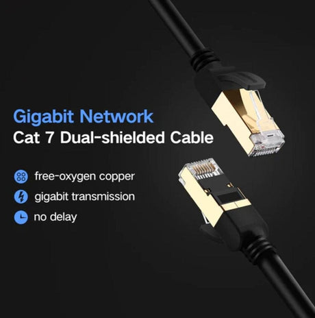 UGREEN Cat 7 Ethernet Cable 1.5M F/FTP Ultra Durable Shielded LAN 10Gbps 600MHz S/STP Molded Stranded Copper (11277) Ugreen