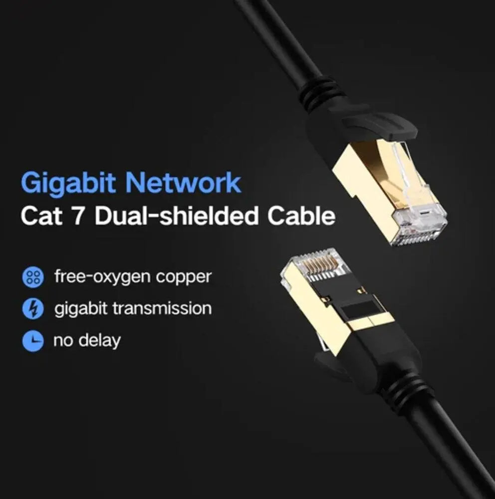 UGREEN Cat 7 Ethernet Cable 1.5M F/FTP Ultra Durable Shielded LAN 10Gbps 600MHz S/STP Molded Stranded Copper (11277) Ugreen