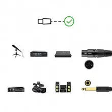 UGREEN 2M 6.5mm Mono Male to XLR Female Audio Cable Professional Microphone Cable Mixer Amplifier Studio Black 20719